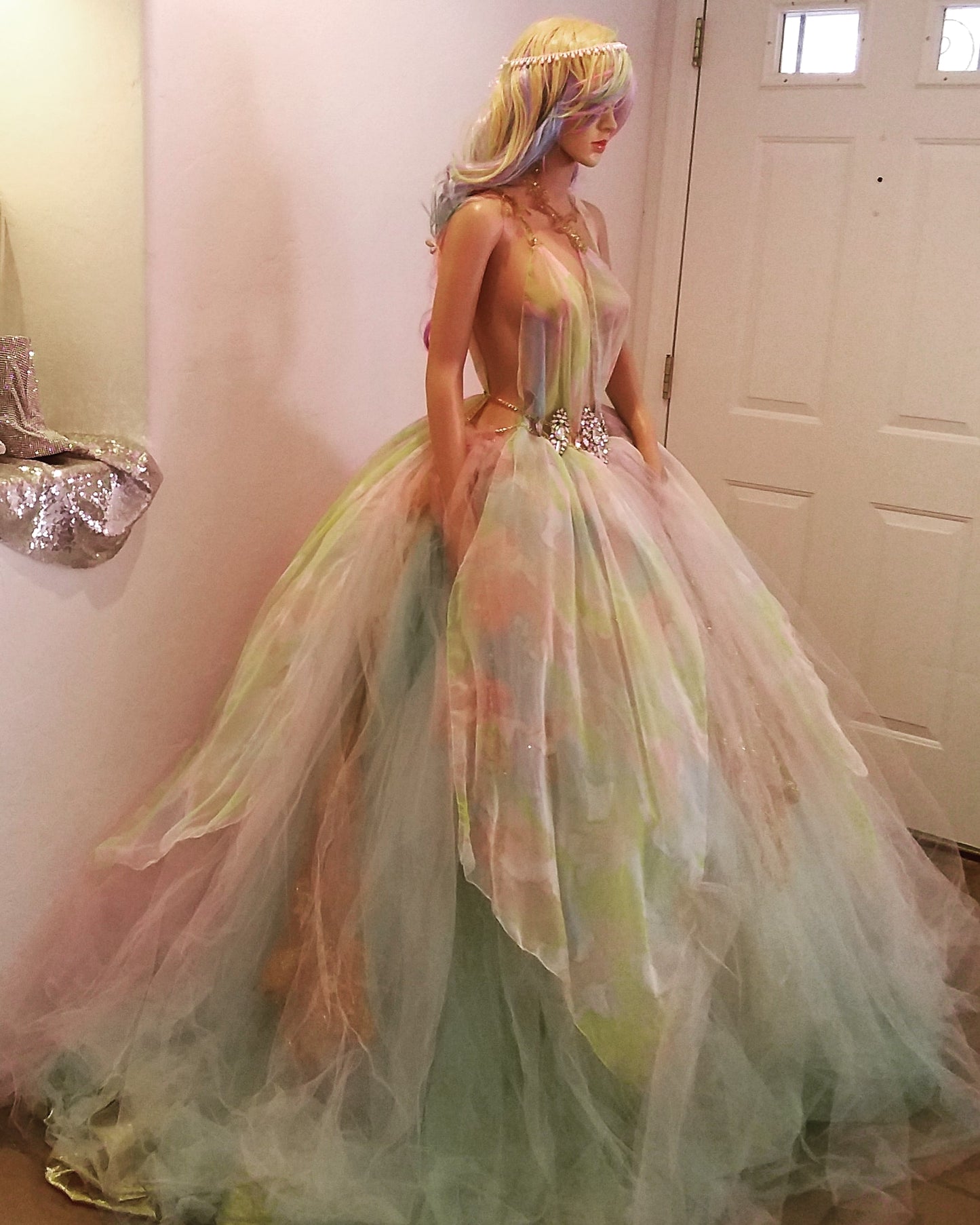 "LAUREL" Pastel Watercolor Wedding Ballgown Set