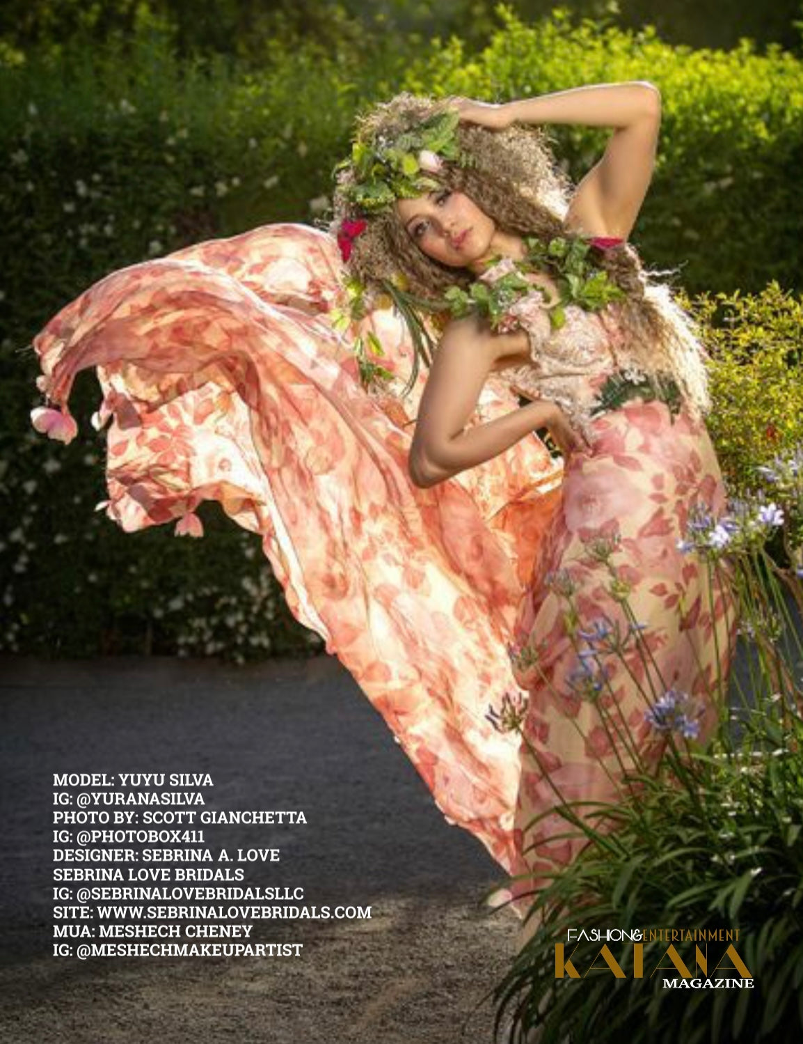 The 🌺ADRIENNE🌺 Pink & Ivory Silk Wedding Gown