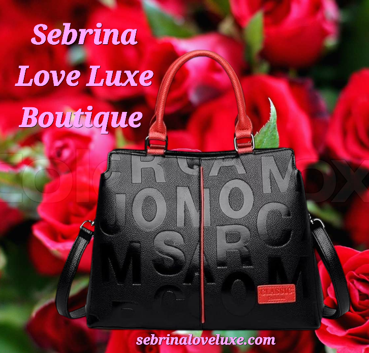 Beautiful Black & Red Genuine Leather Handbag