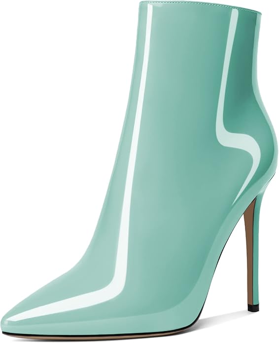 Beautiful Ocean Blue Green Ankle Boots