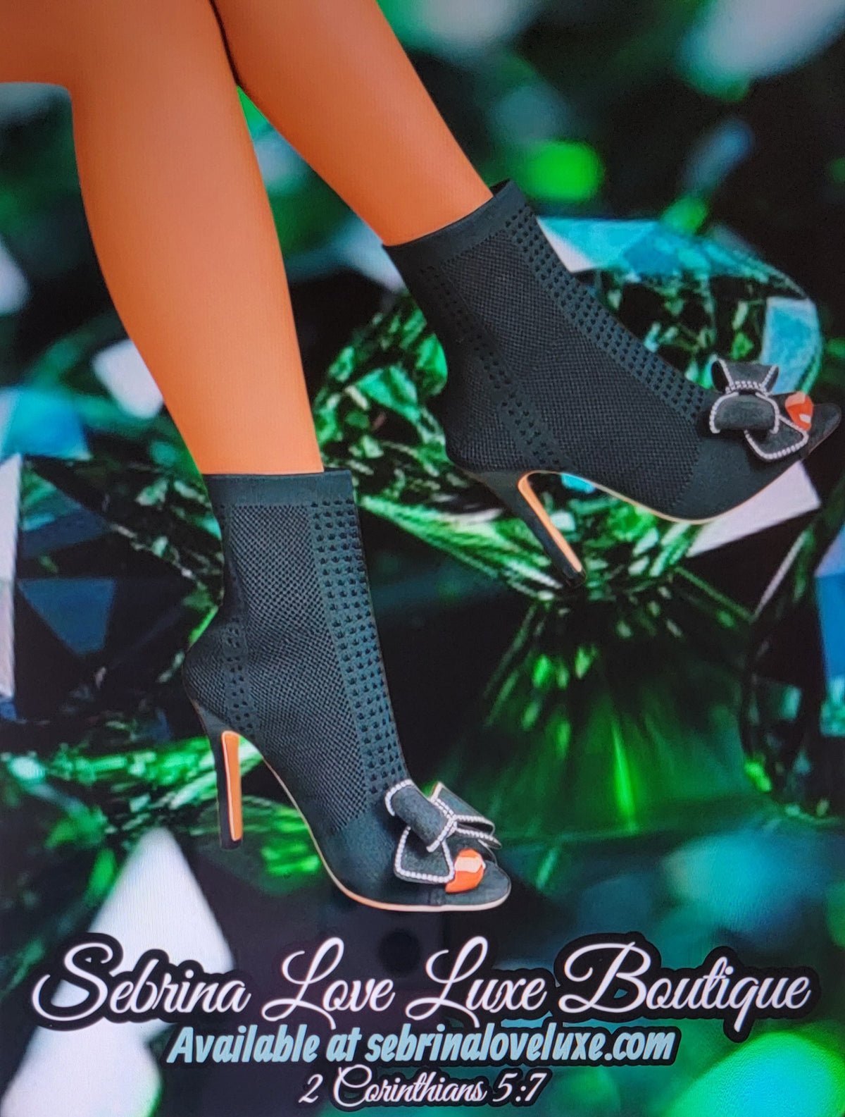 Chic Hunter Green Stretch Ankle Boots