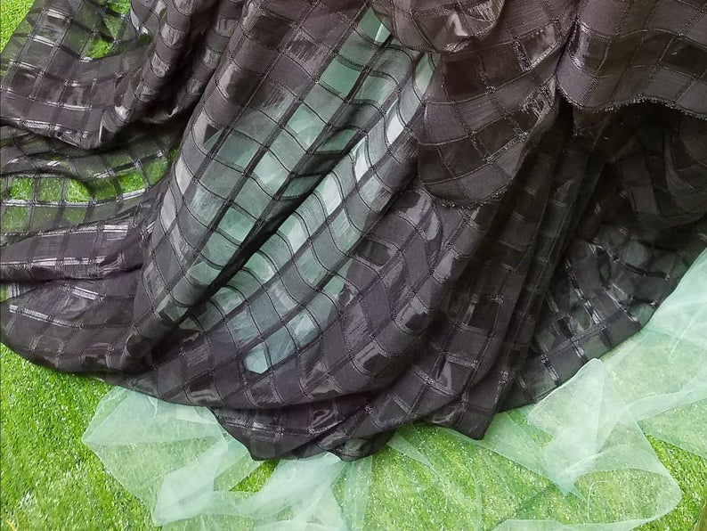 "GWENDOLYN" Custom Order Gothic Romance Black & Green Lace & Tulle Wedding Ballgown Set