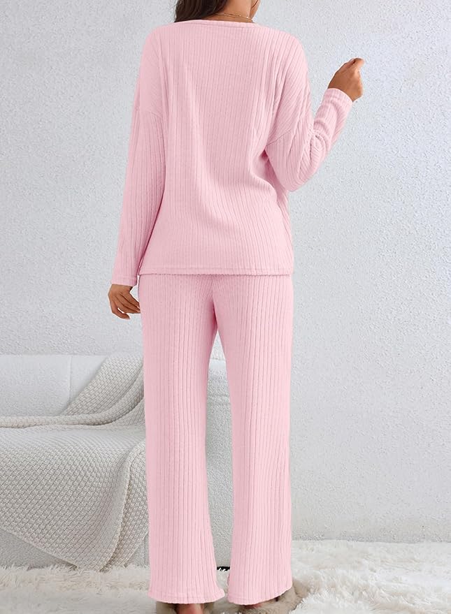 Cozy Baby Pink 2pc Loungewear Set