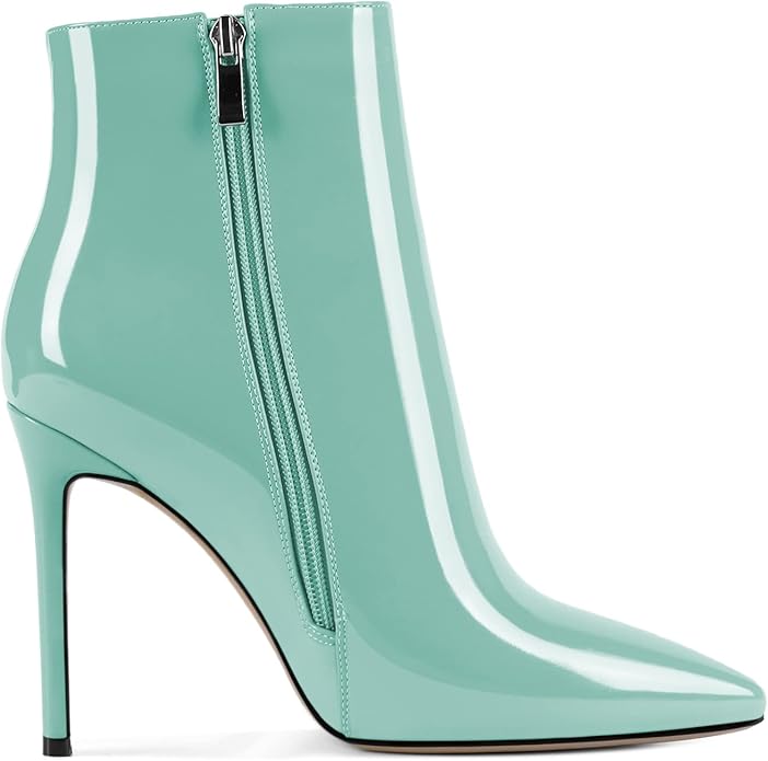 Beautiful Ocean Blue Green Ankle Boots