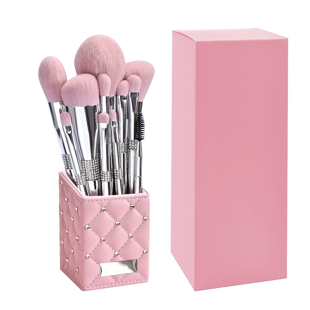 Light Pink Diamond Makeup Artistry Brush Set