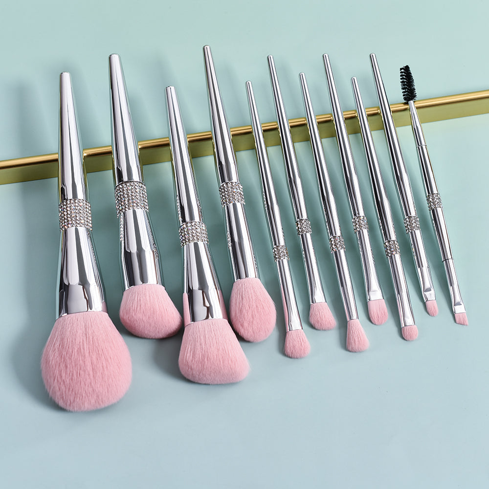 Light Pink Diamond Makeup Artistry Brush Set