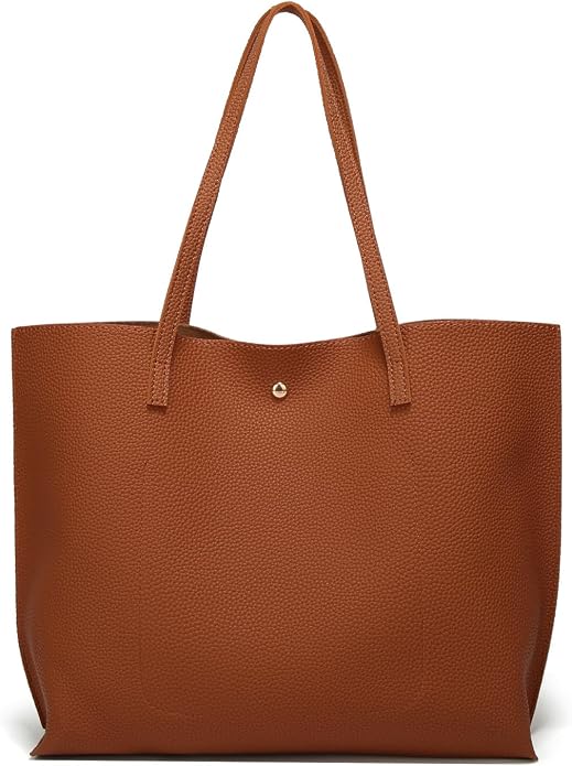 Chic Deep Walnut Brown Oversized Handbag Purse