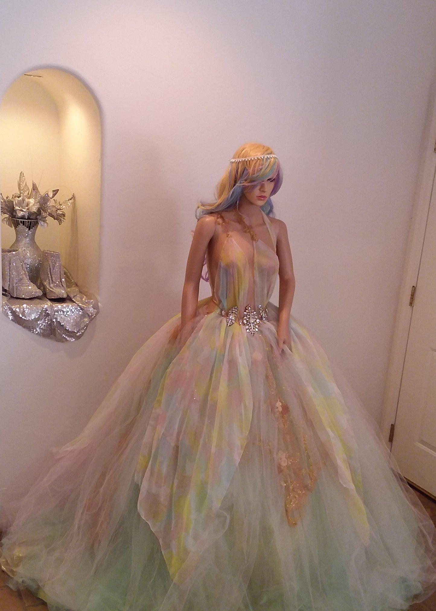 "LAUREL" Pastel Watercolor Wedding Ballgown Set
