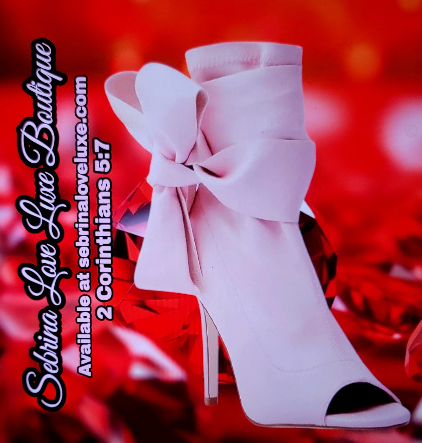 Flirty Light Pink Bow Detail Peeptoe Ankle Boots (PRE-ORDER ITEM)