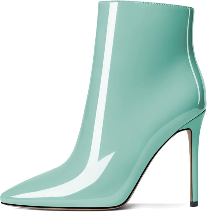 Beautiful Ocean Blue Green Ankle Boots