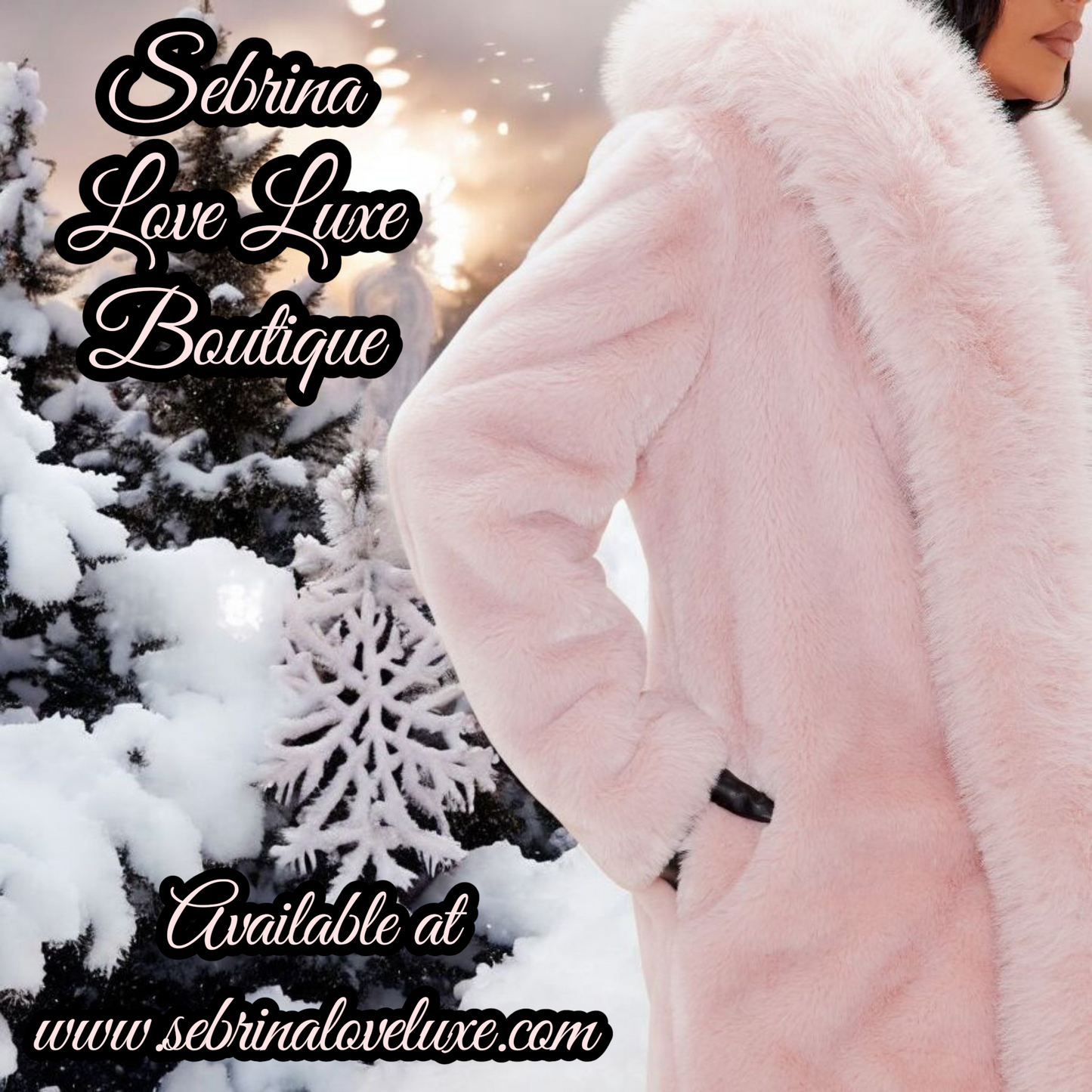 Baby Blush Pink Faux Fur Maxi Coat