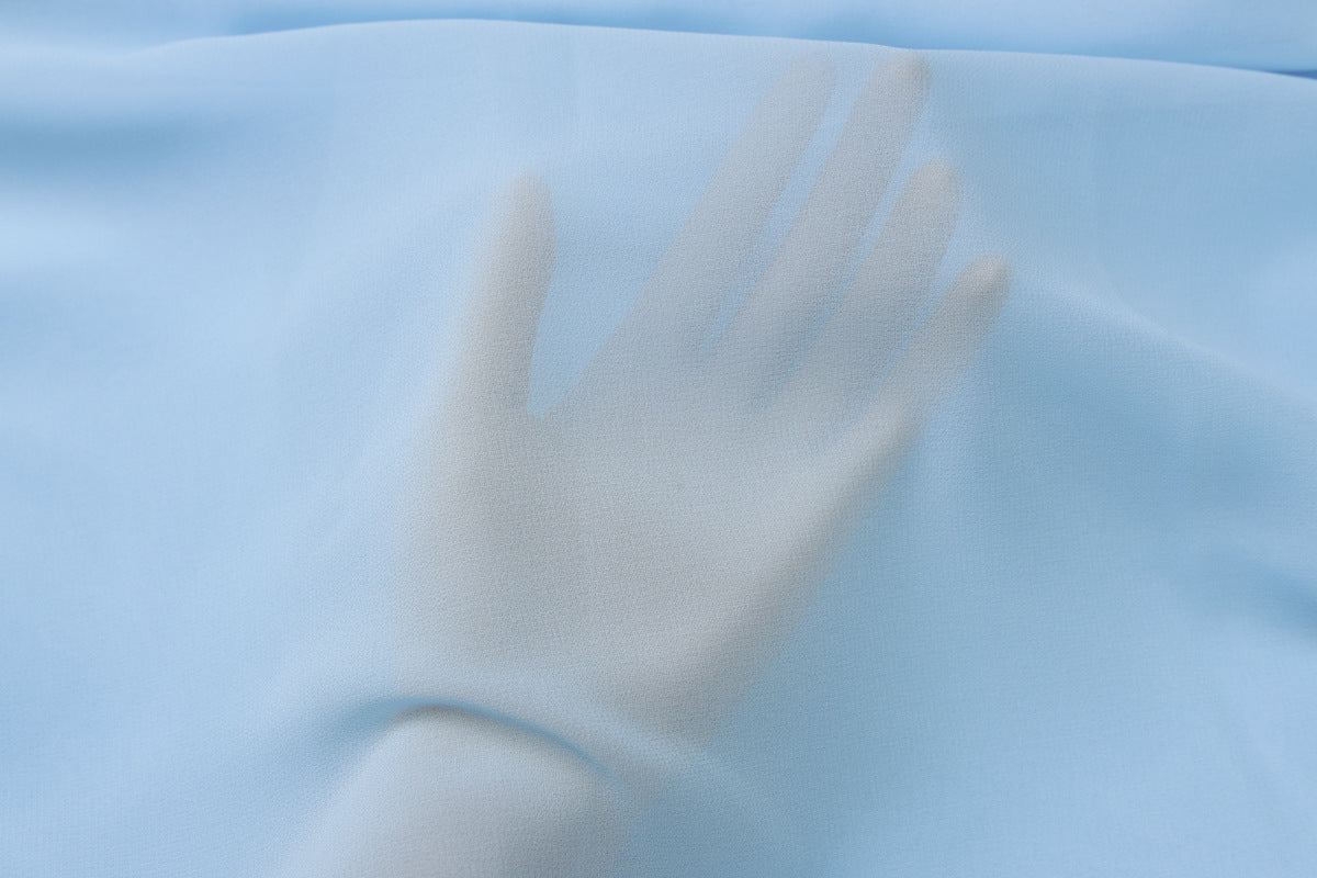 Sexy Baby Blue Chiffon Trapeze Mini Dress