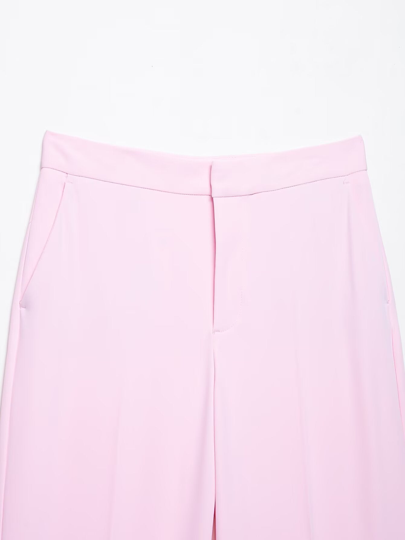 Beautiful Baby Pink Feather Cuff Blazer Jacket & Pants Suit Set