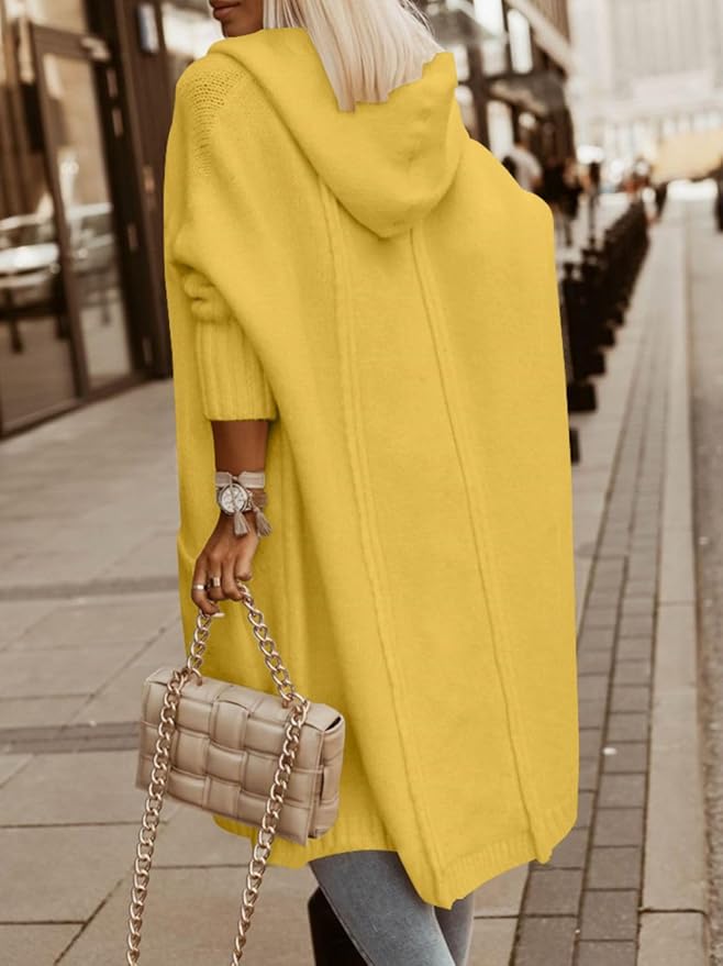 Cozy Rich Golden Yellow Maxi Cardigan Sweater