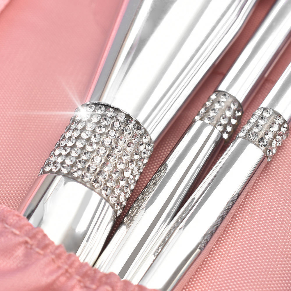 Light Pink Diamond Makeup Artistry Brush Set