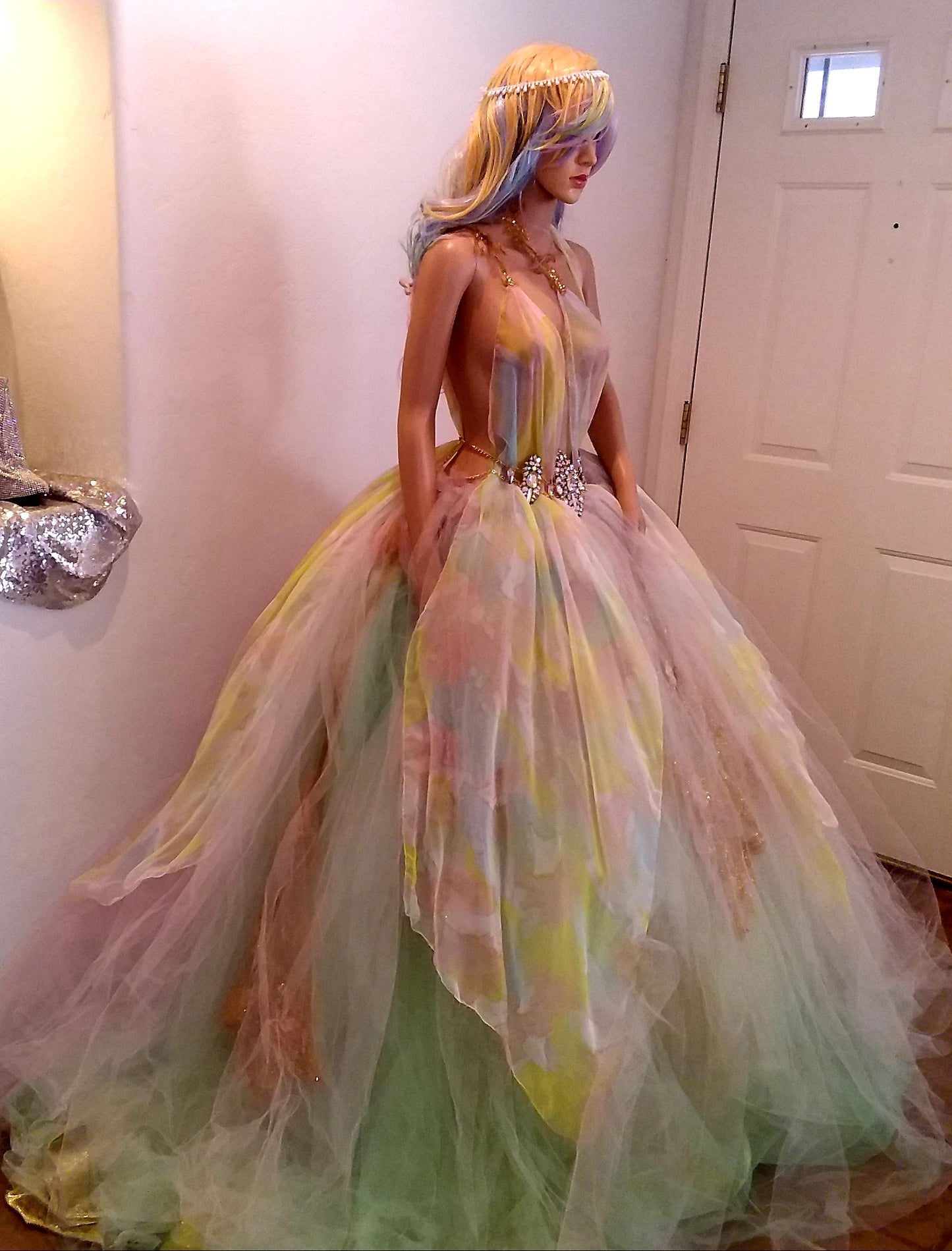 "LAUREL" Pastel Watercolor Wedding Ballgown Set