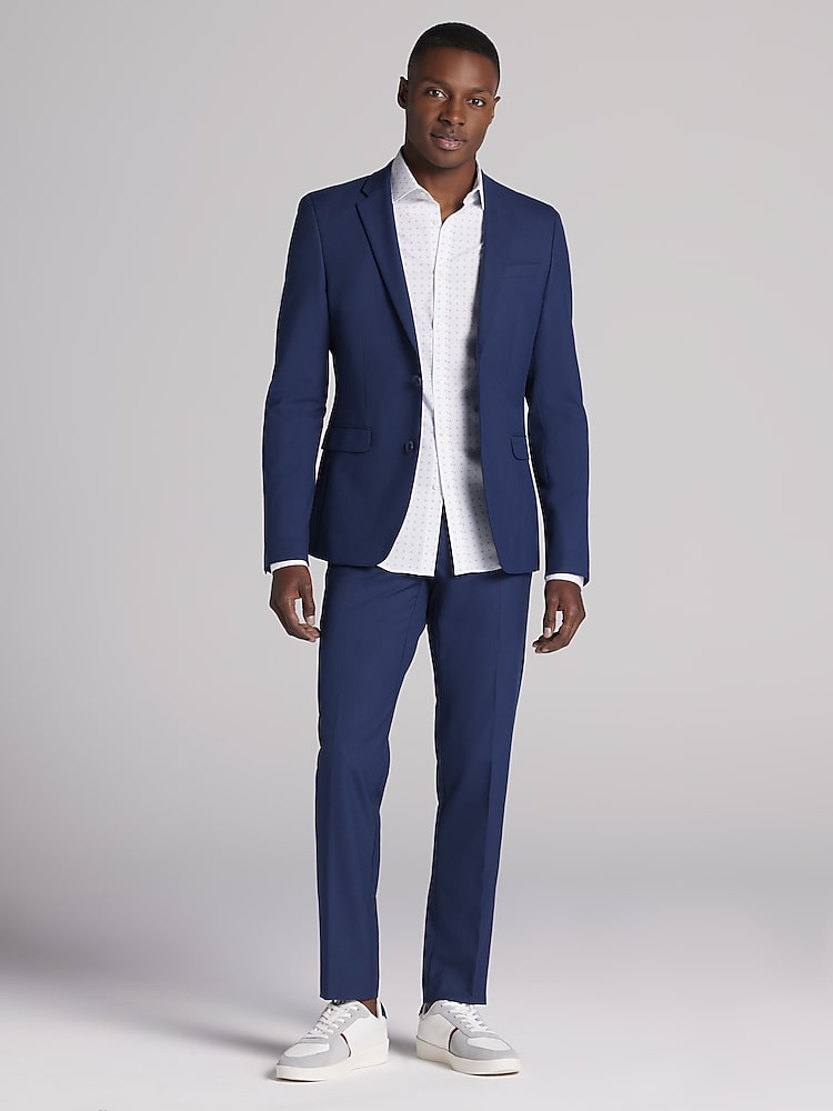 Egara Blue Skinny Fit Dress Pants