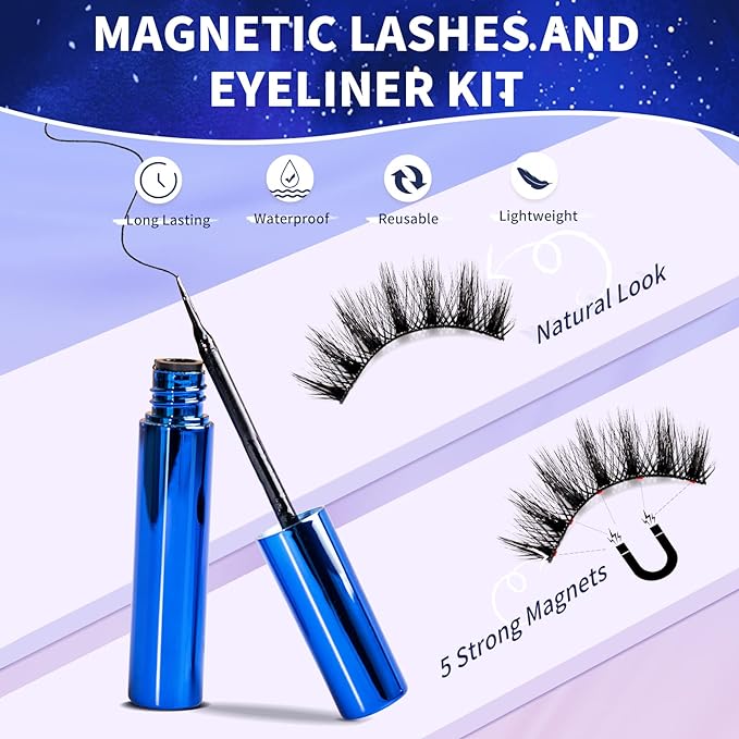 Sexy Lush Magnetic Eyelashes, Eyeliner & Tweezer Set